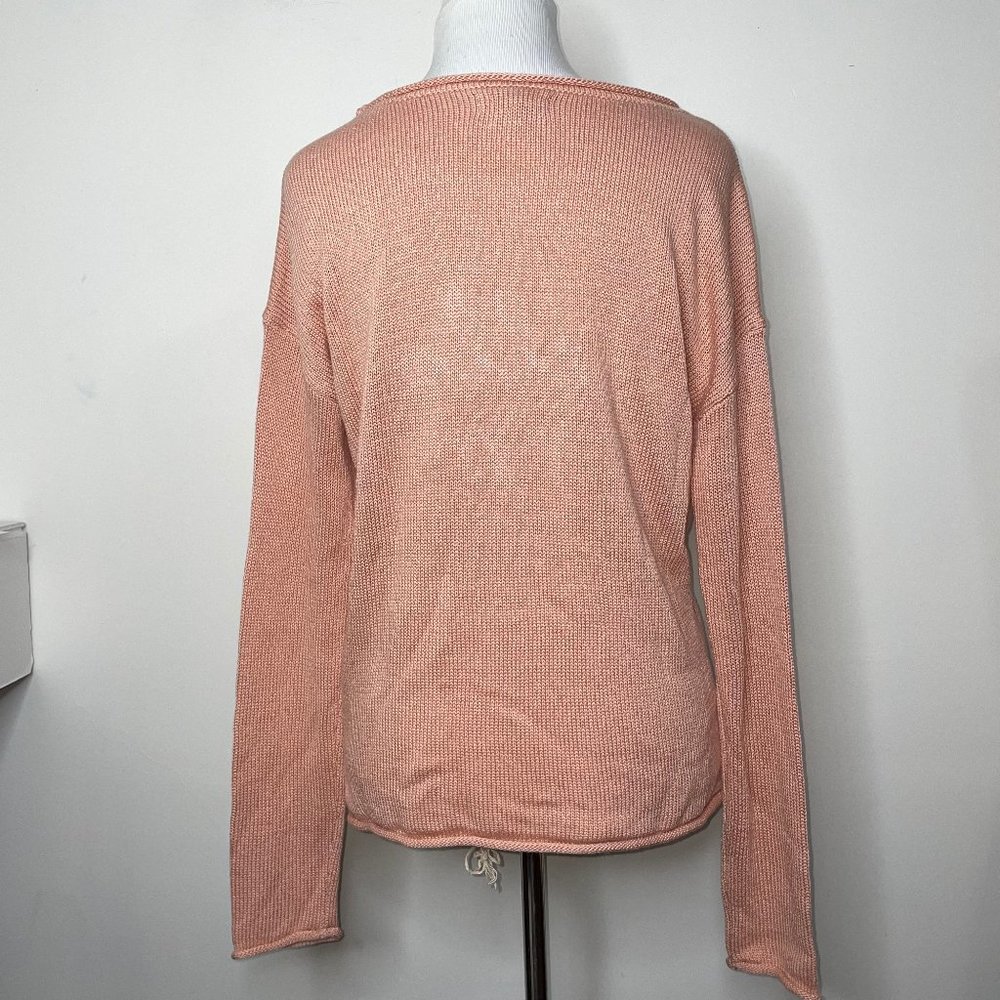 Marled Reunited Clothing Women's Size M Hello Summer Knit Sweater Coral Peach - Picture 3 of 12
